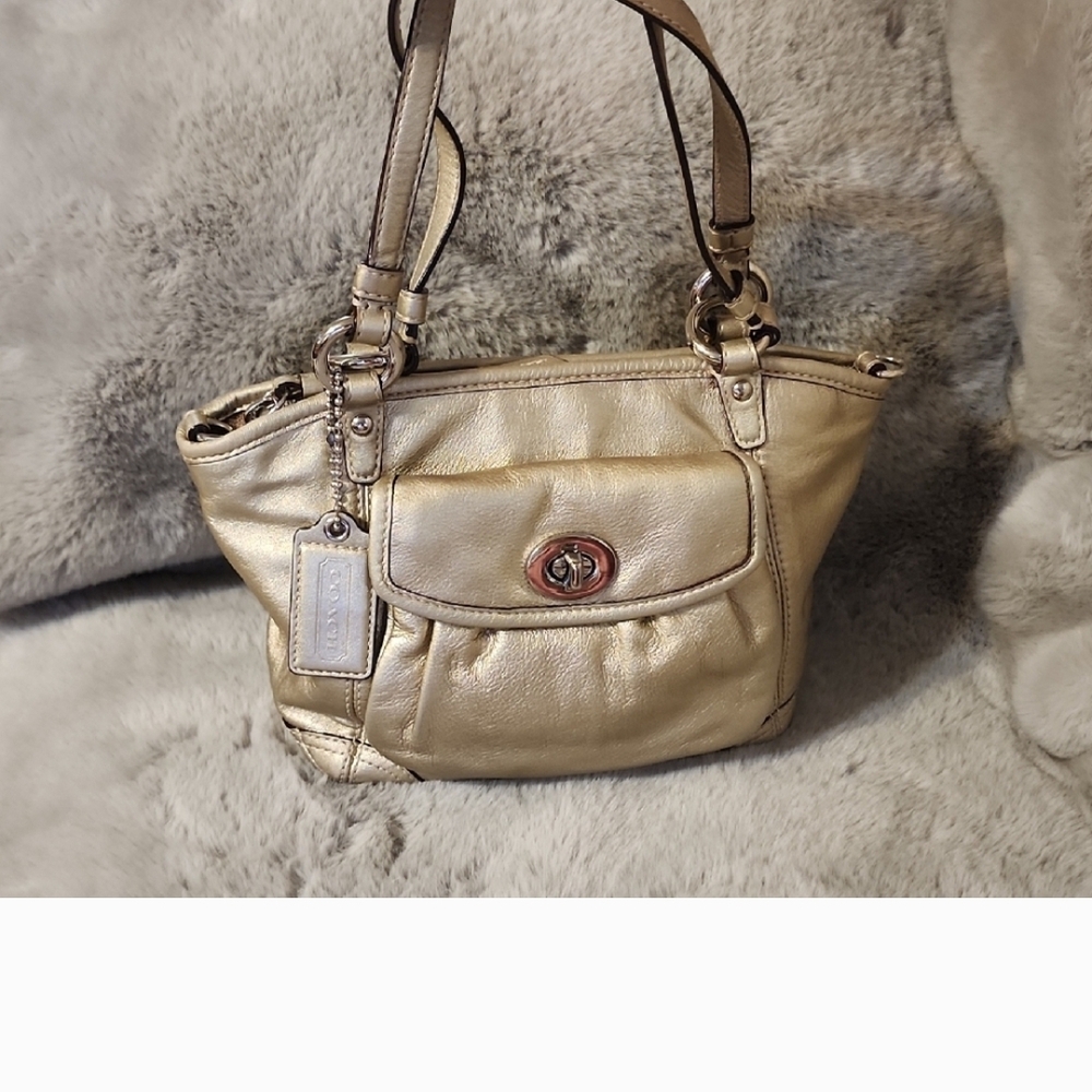 Coach Dark Brown Leather Shoulder Bag - Picture 3 of 4